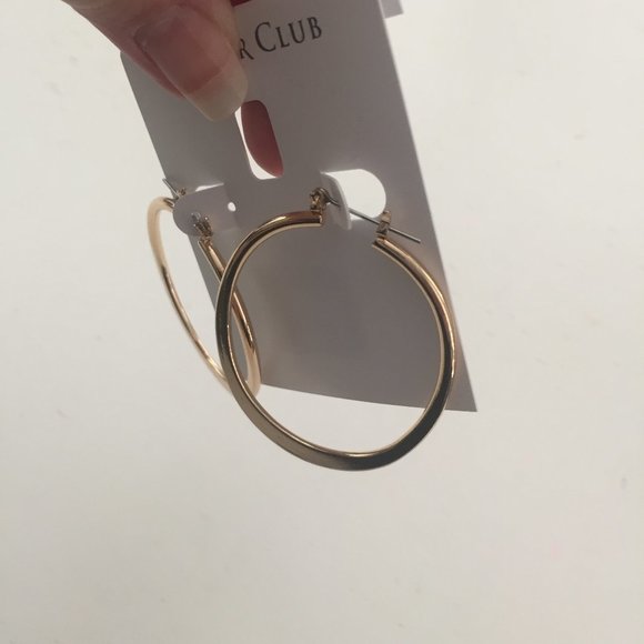 Charter Club Gold Hoop Earrings - Picture 2 of 6